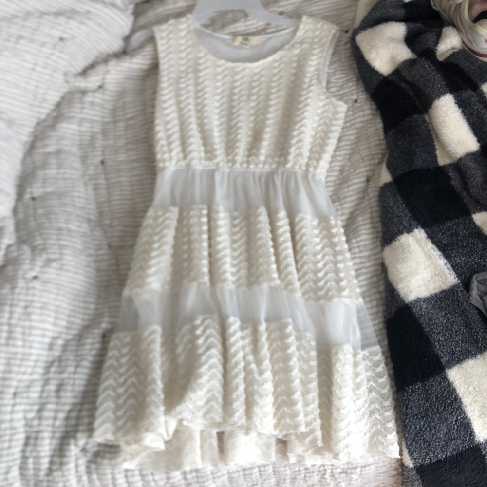 cream/ white dress